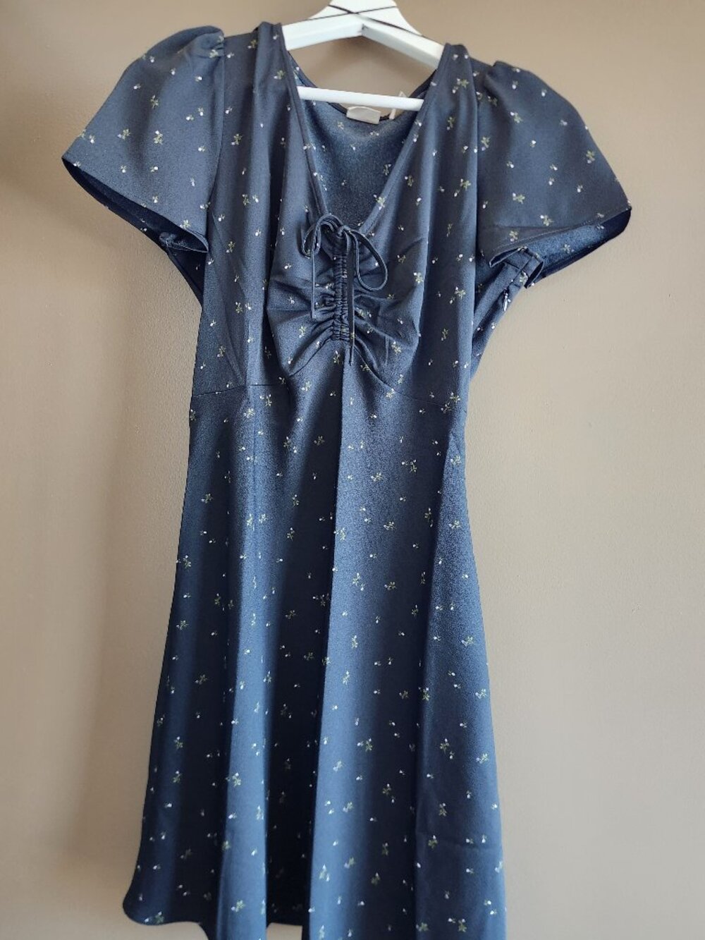 Levi's Black Floral Short Sleeve Dress (M)